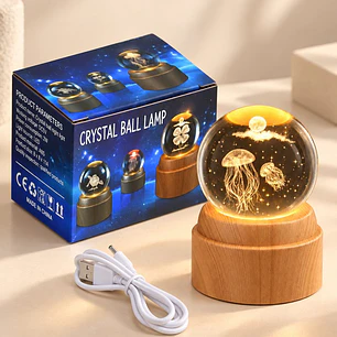 BOLA DE CRISTAL GIRATORIA 6 CM