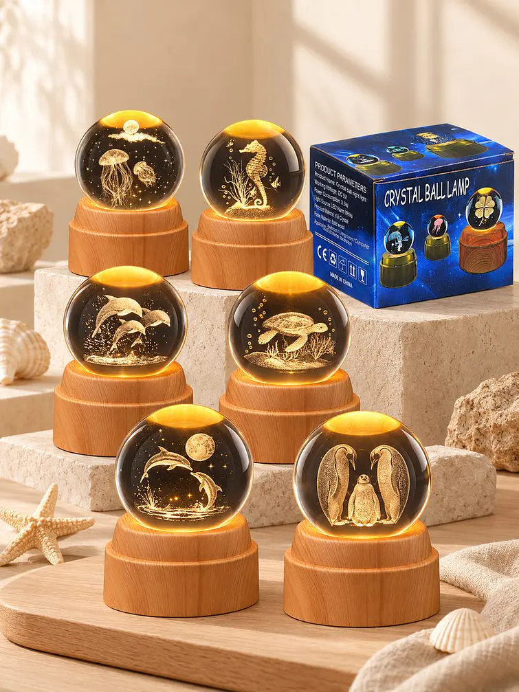 BOLA DE CRISTAL GIRATORIA 6 CM 2