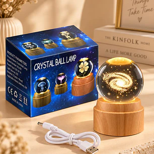 BOLA DE CRISTAL GIRATORIA 6 CM