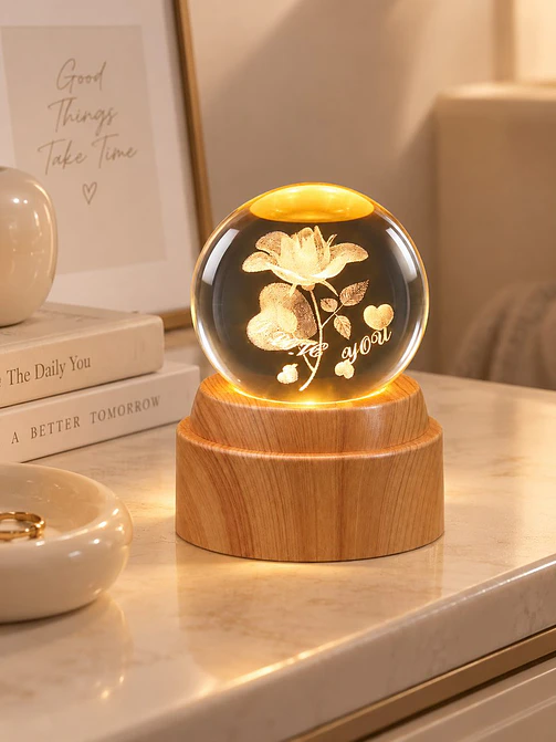 BOLA DE CRISTAL GIRATORIA 6 CM 3