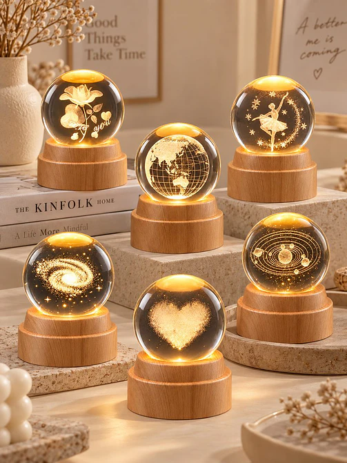 BOLA DE CRISTAL GIRATORIA 6 CM 5