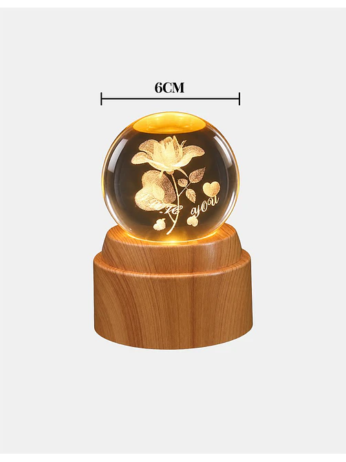 BOLA DE CRISTAL GIRATORIA 6 CM 6