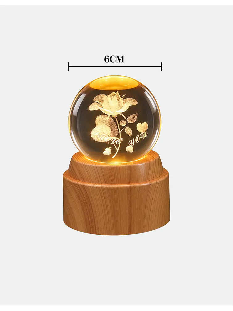 BOLA DE CRISTAL GIRATORIA 6 CM 6