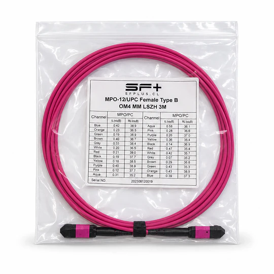 MPO-12/UPC Female Type B OM4 LSZH de 3 mt 