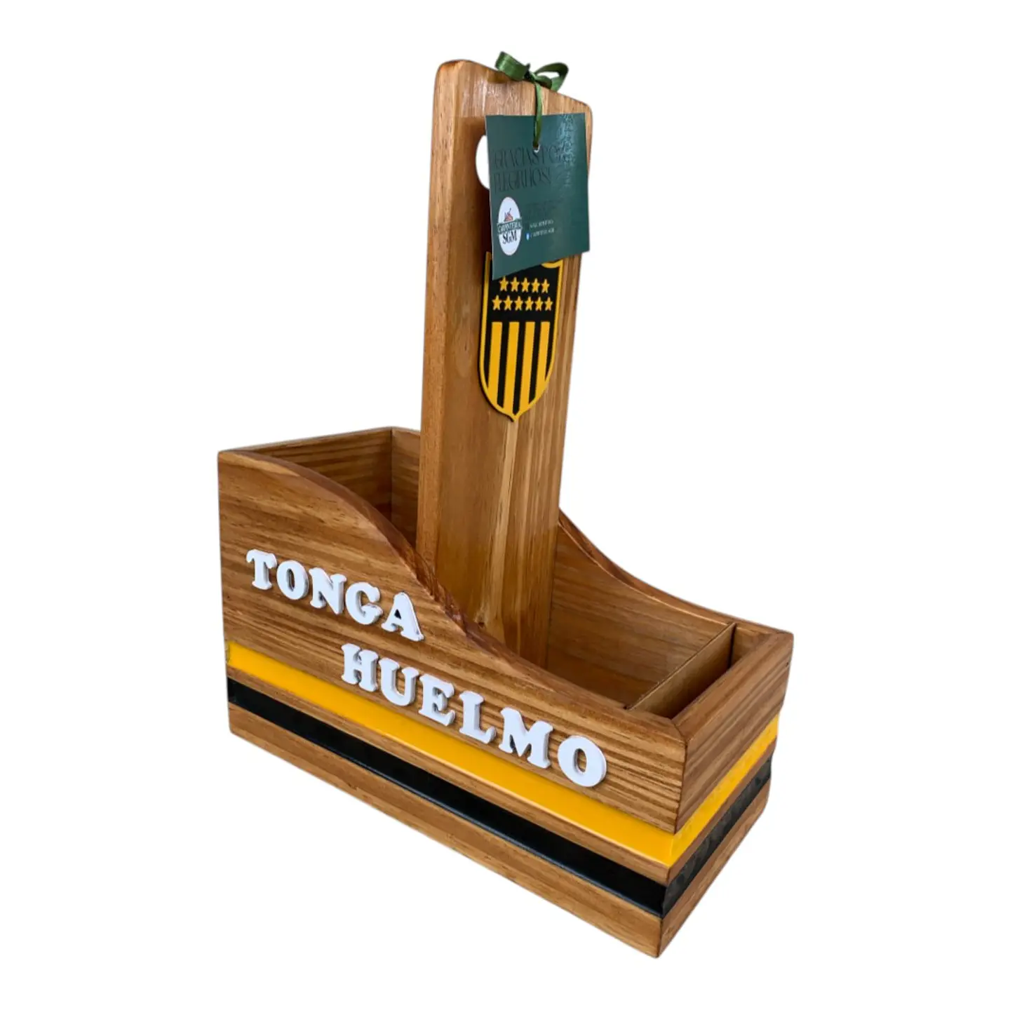 Matera de Madera Personalizada con Porta Celular – Todos los Clubes 1