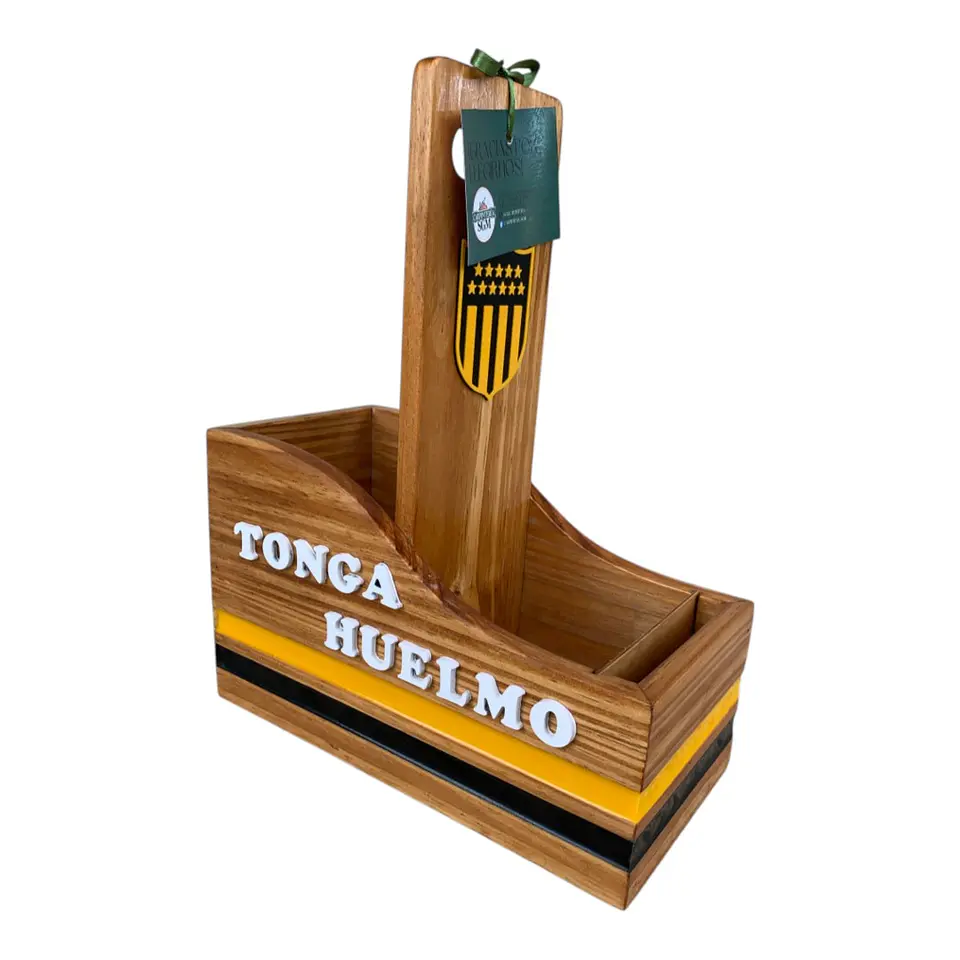 Matera de Madera Personalizada con Porta Celular – Todos los Clubes 1