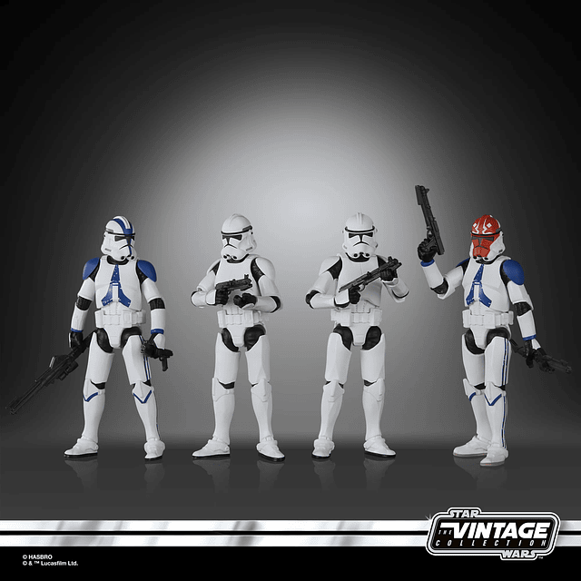 4-Pack Phase II Clone Trooper 501st Legion - The Vintage Collection