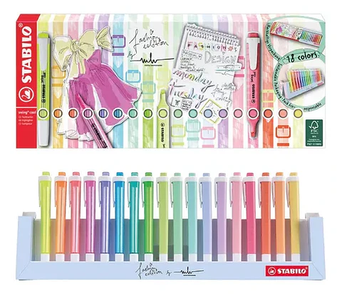 Set 18 destacadores Stabilo Swing Cool