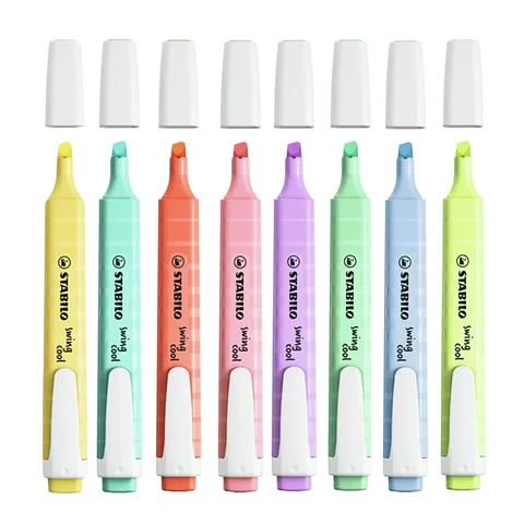 Set 8 Destacadores Stabilo Swing Cool Pastel