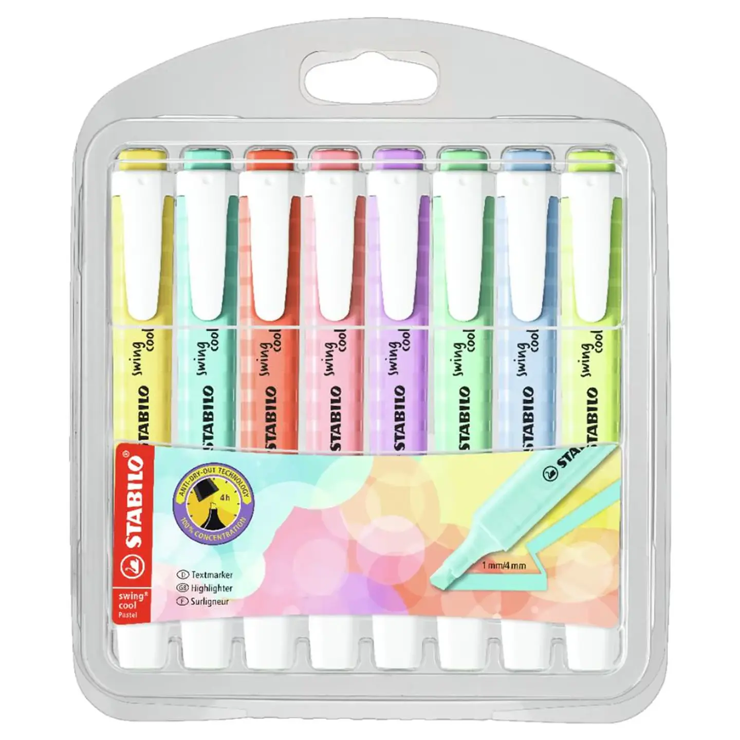 Set 8 Destacadores Stabilo Swing Cool Pastel 1