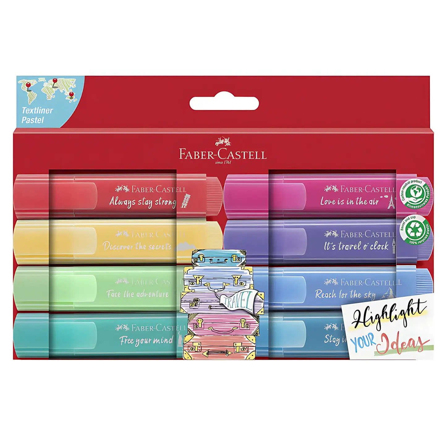 Set 8 destacadores colores pastel 1