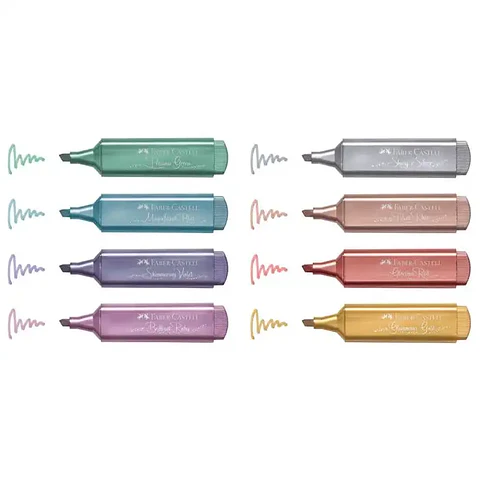 Set 8 destacadores colores metalicos