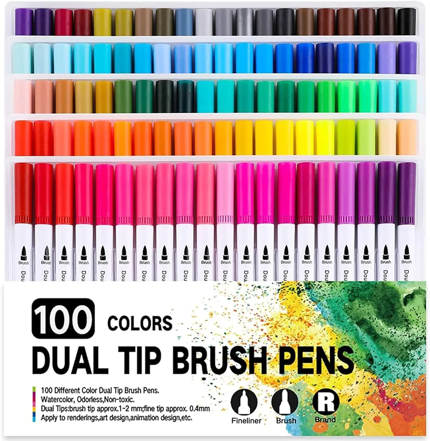 100 Dual Tips Brush Pen (Lettering) 1