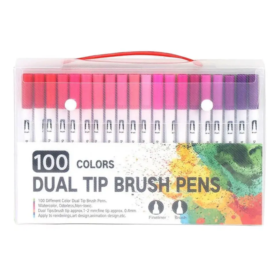 100 Dual Tips Brush Pen (Lettering) 2