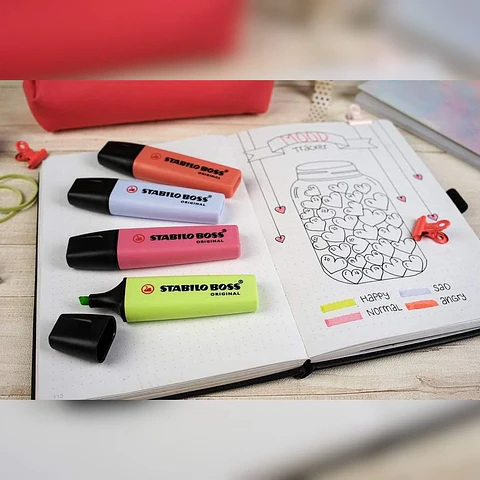 Set 4 Destacadores Stabilo Boss Pastel 