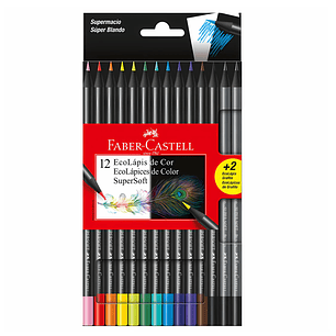 Set 12 Lápices de Colores / Faber Castell SuperSoft 