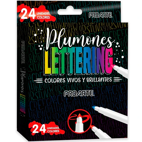 Set 24 plumones lettering 