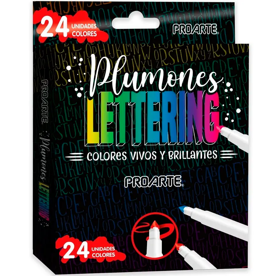 Set 24 plumones lettering  1