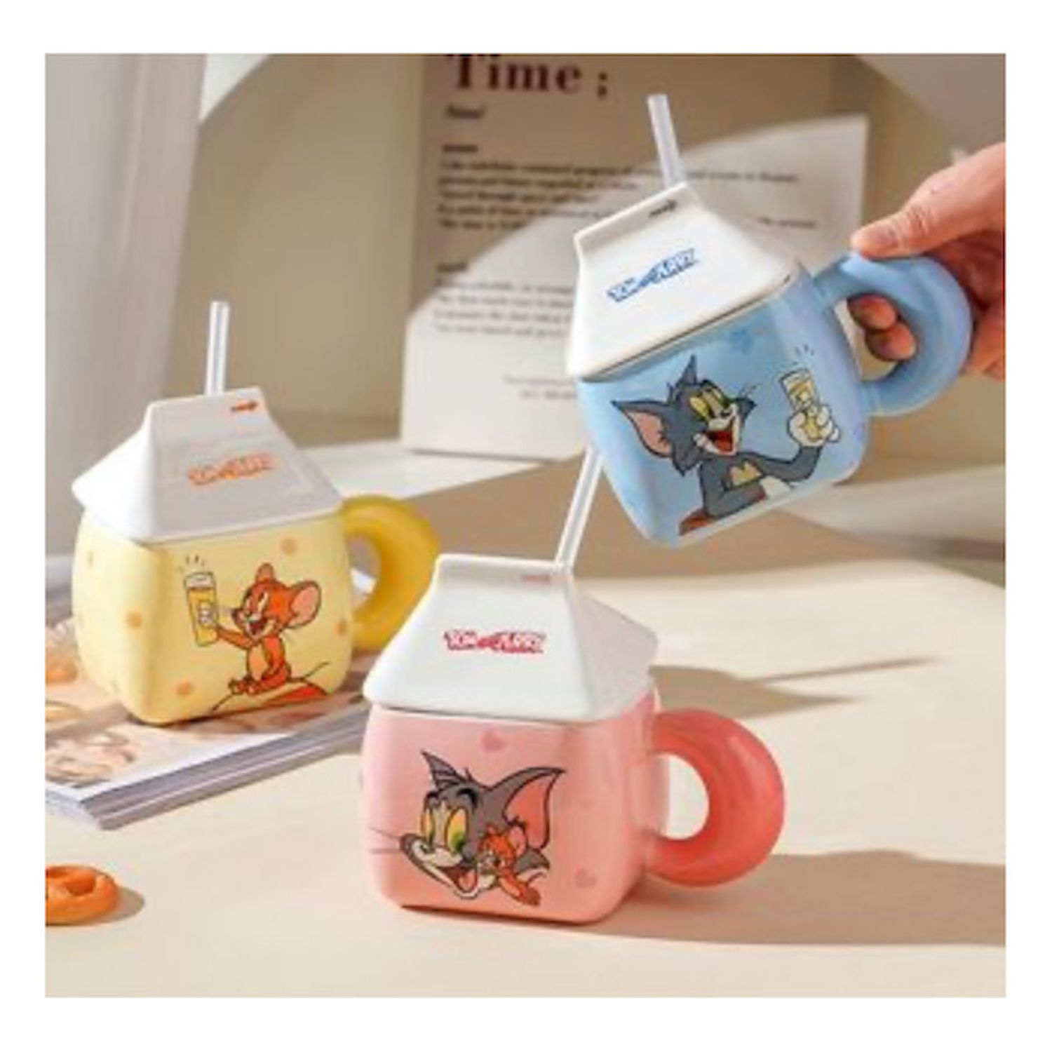 Taza Tom  con bombilla - Tom y Jerry  2