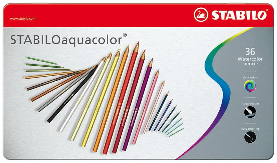 Lápices Aquarelables 36 Colores Stabilo 1