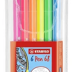 Set Stabilo Pen 68 Neon 6 Colores