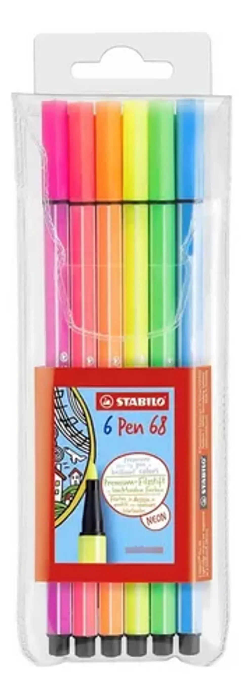 Set Stabilo Pen 68 Neon 6 Colores 1