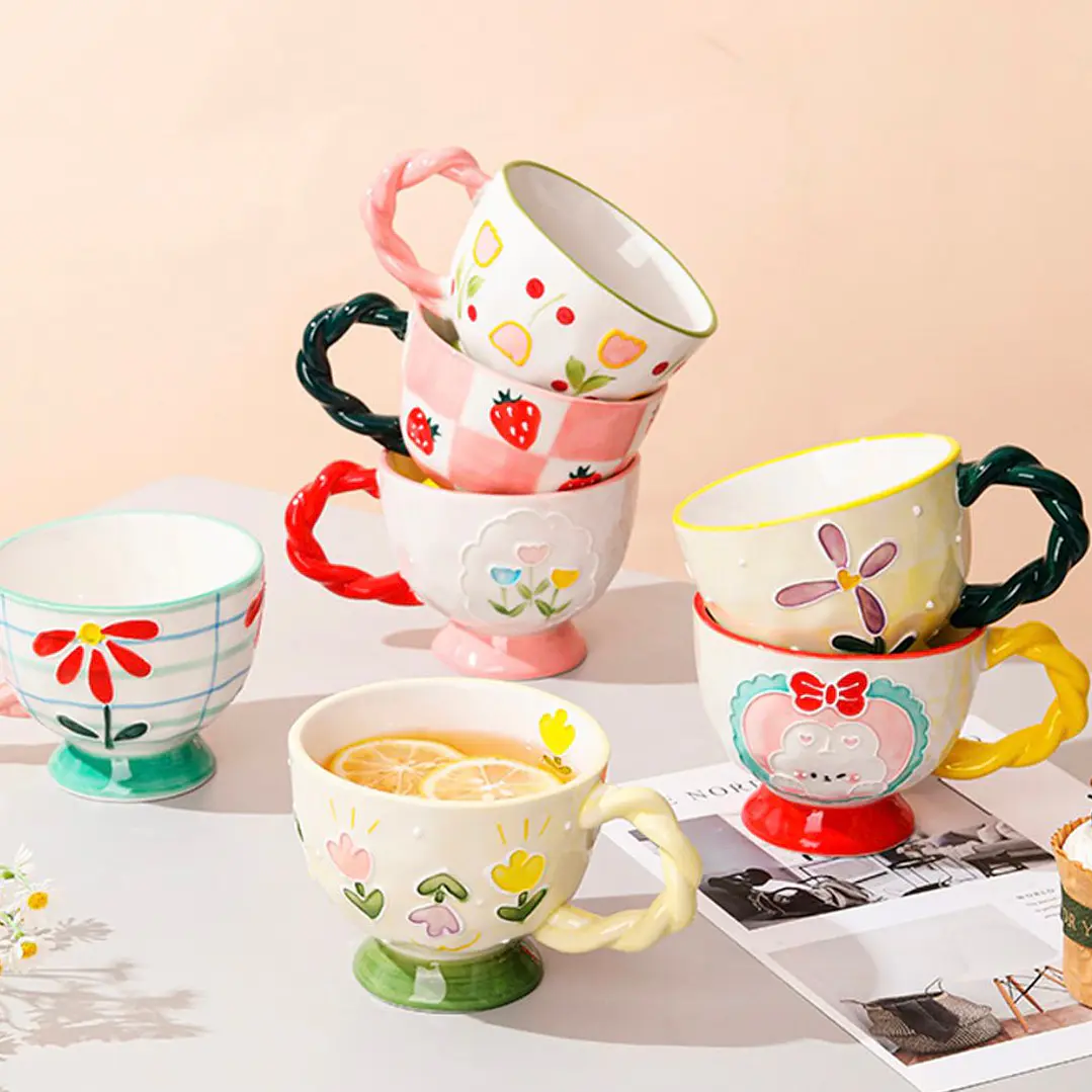Taza estilo vintage frutilla 2