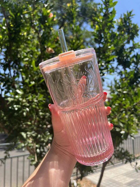 Vaso vidrio antiderrame 