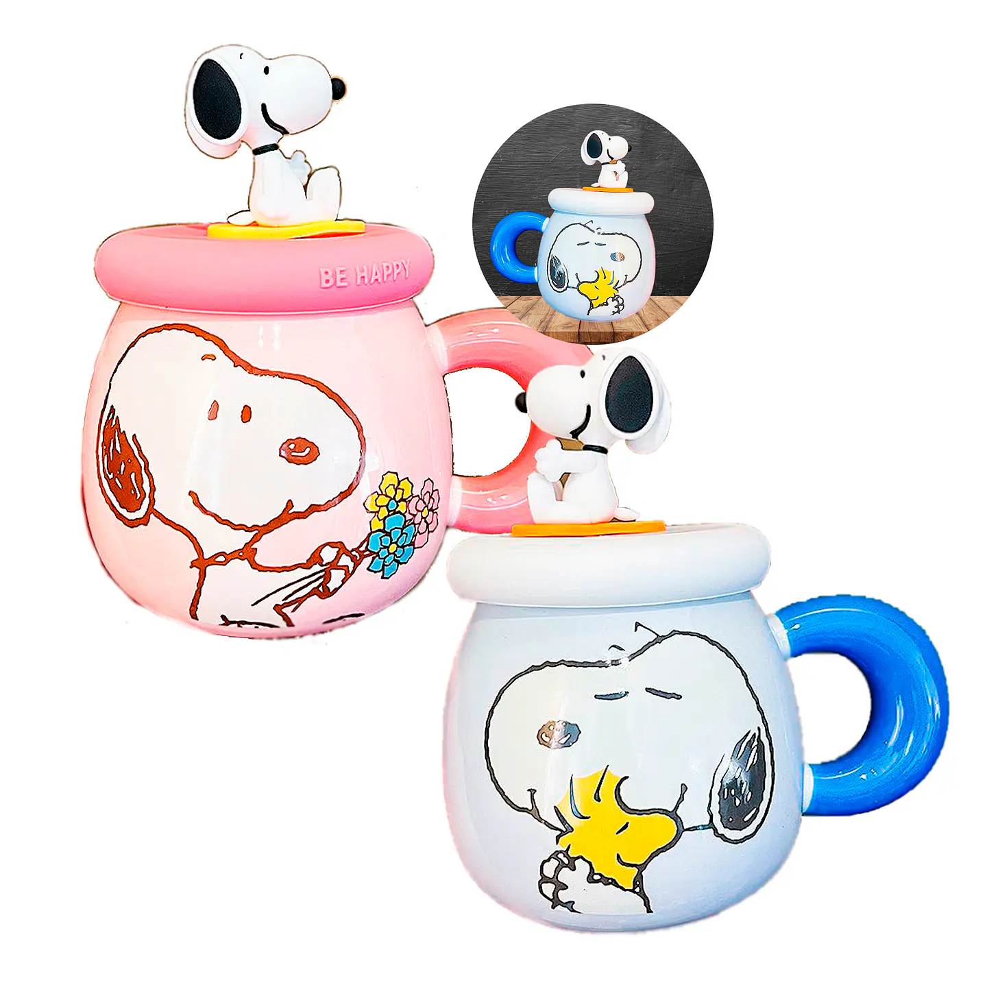Taza Snoopy Rosada 500ml 2