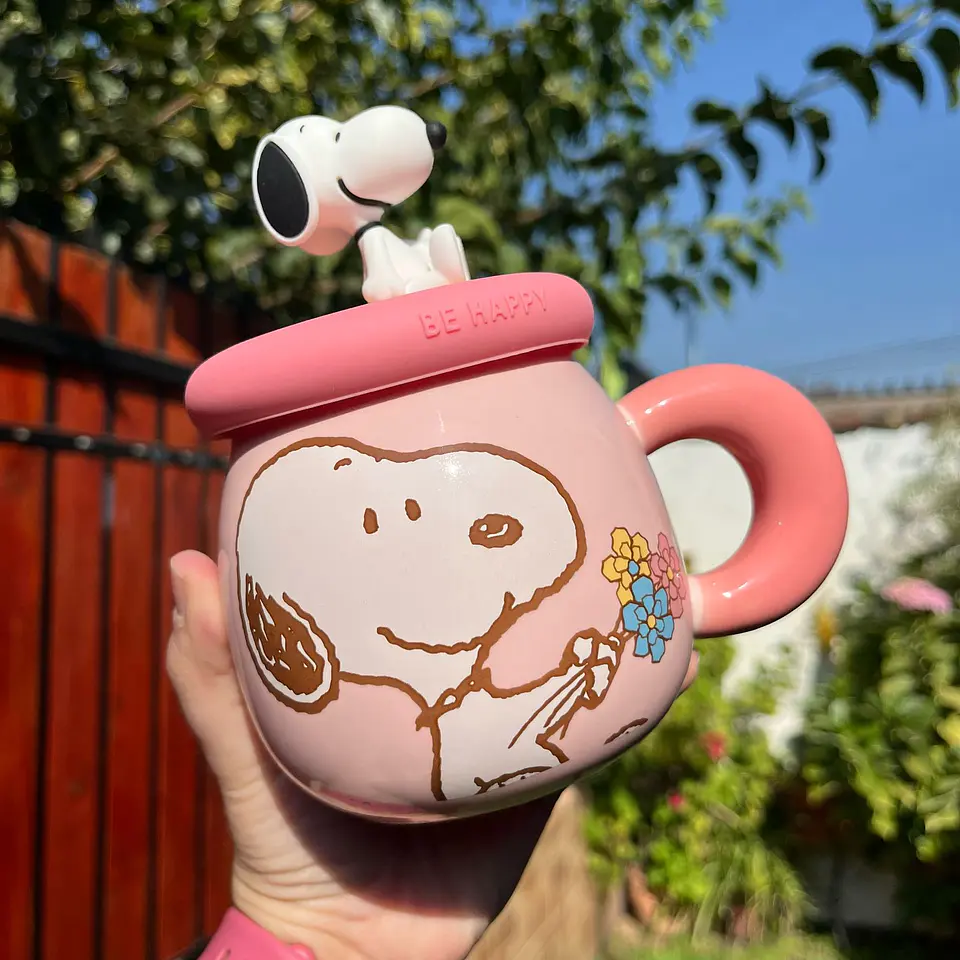 Taza Snoopy Rosada 500ml 1