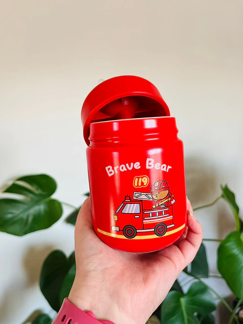 Vaso con bombilla extintor Bombero