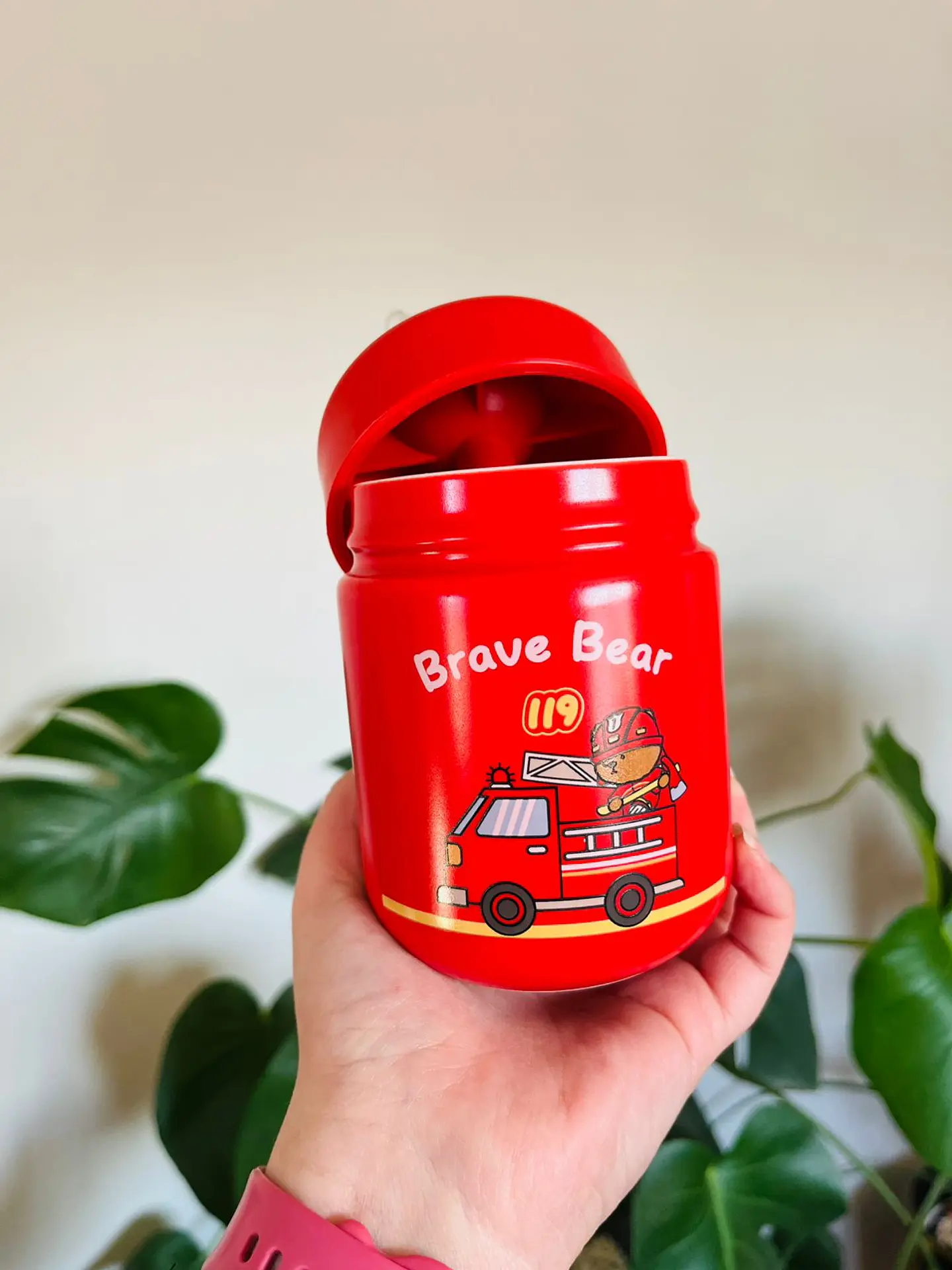Vaso con bombilla extintor Bombero 2