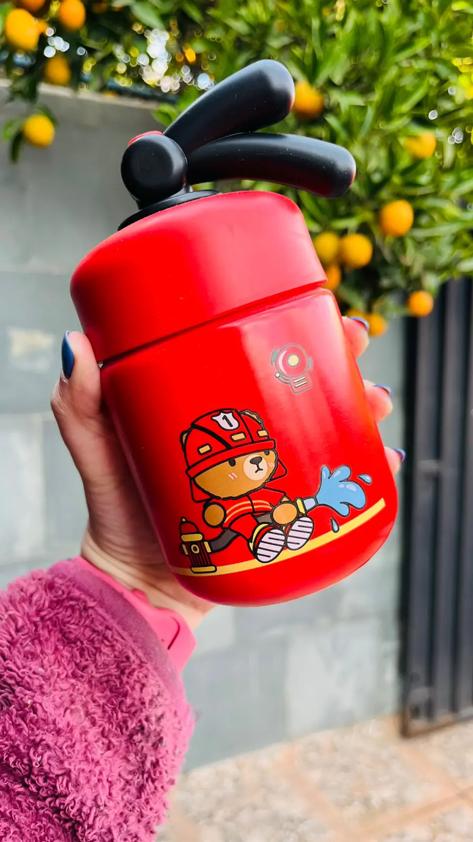 Vaso con bombilla extintor Bombero 7