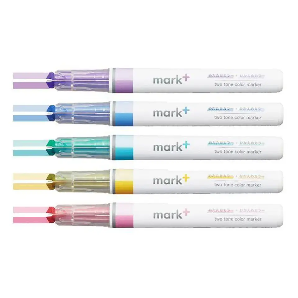 Destacador Kokuyo Mark+ dos colores  1