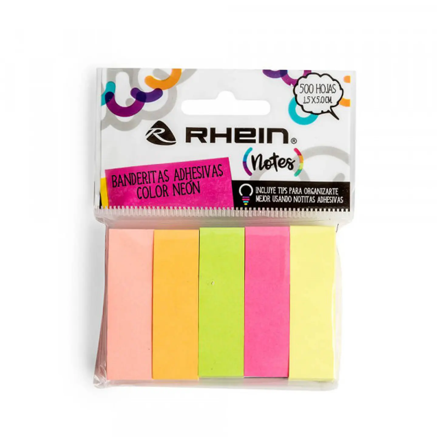 Set banderitas adhesivas neón  1