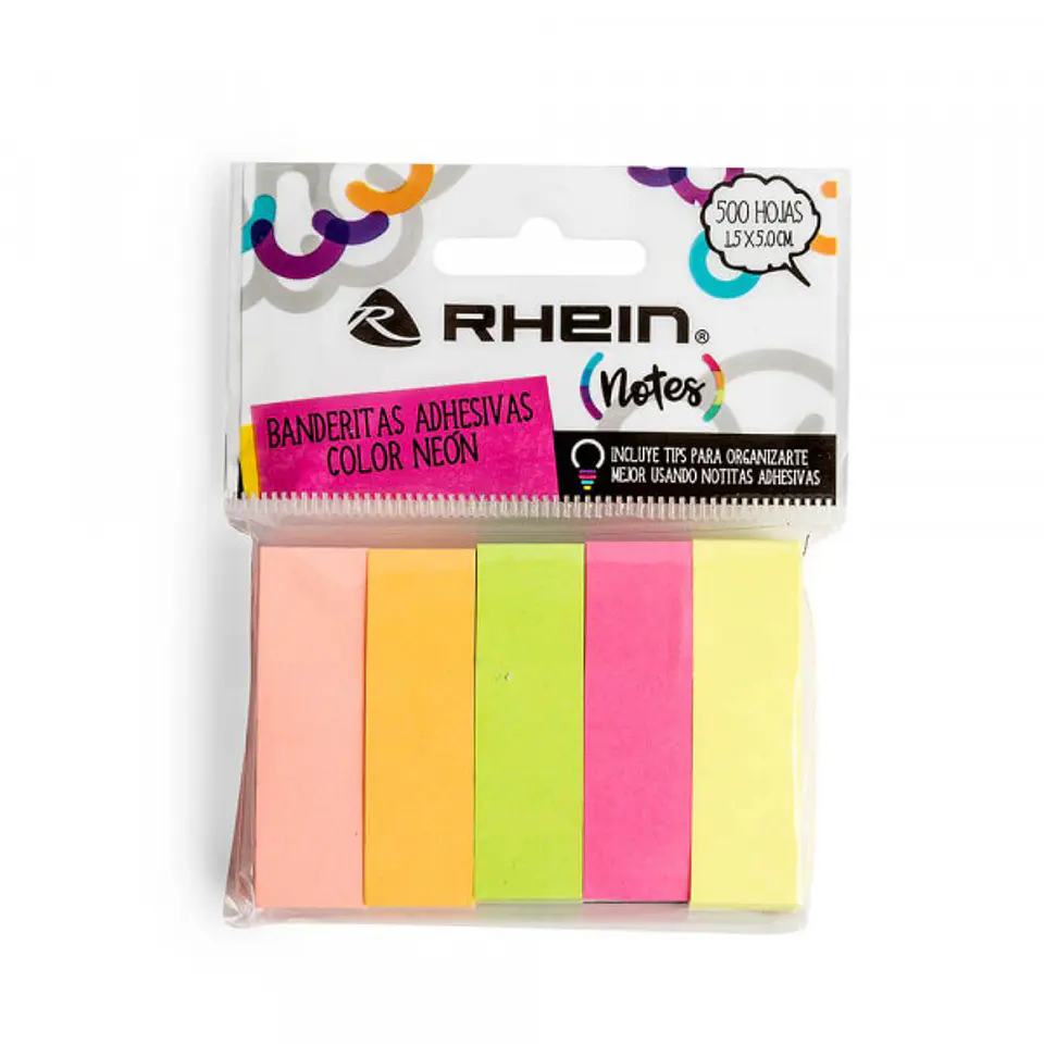 Set banderitas adhesivas neón  1