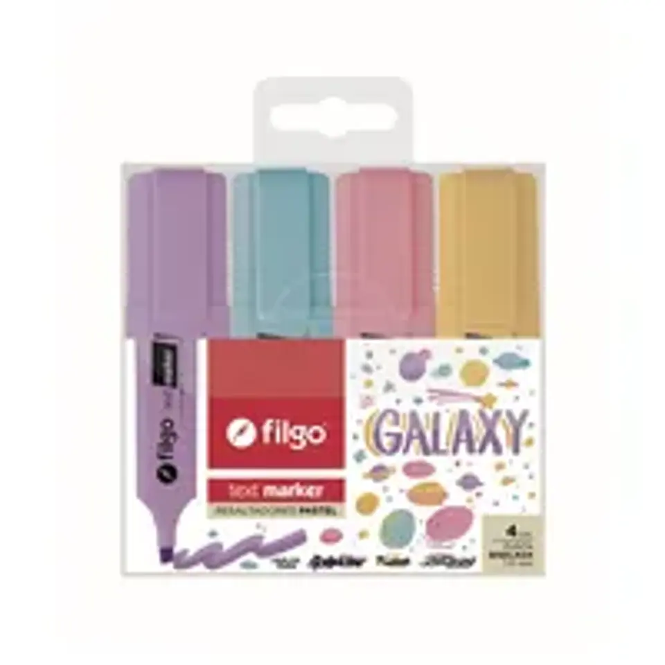 Set 4 destacadores color pastel 1