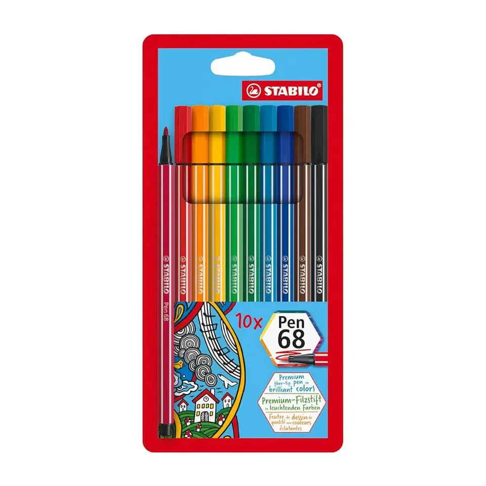 SET 10 STABILO PEN 68 1