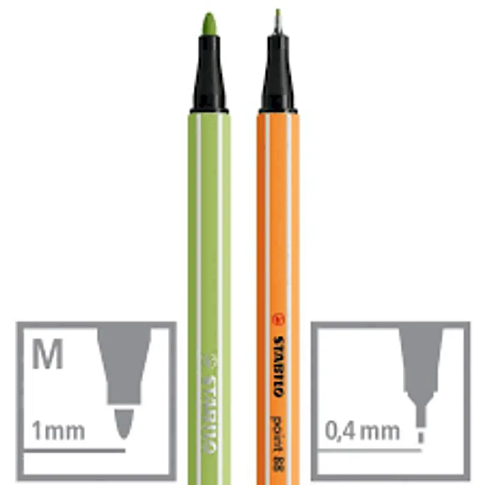 SET STABILO 6 PEN 68 + 6 POINT 88 PASTEL LOVE 2