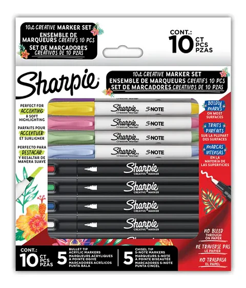 Set Marcadores 5 Sharpie Acrilicos Y 5 Sharpie S-note