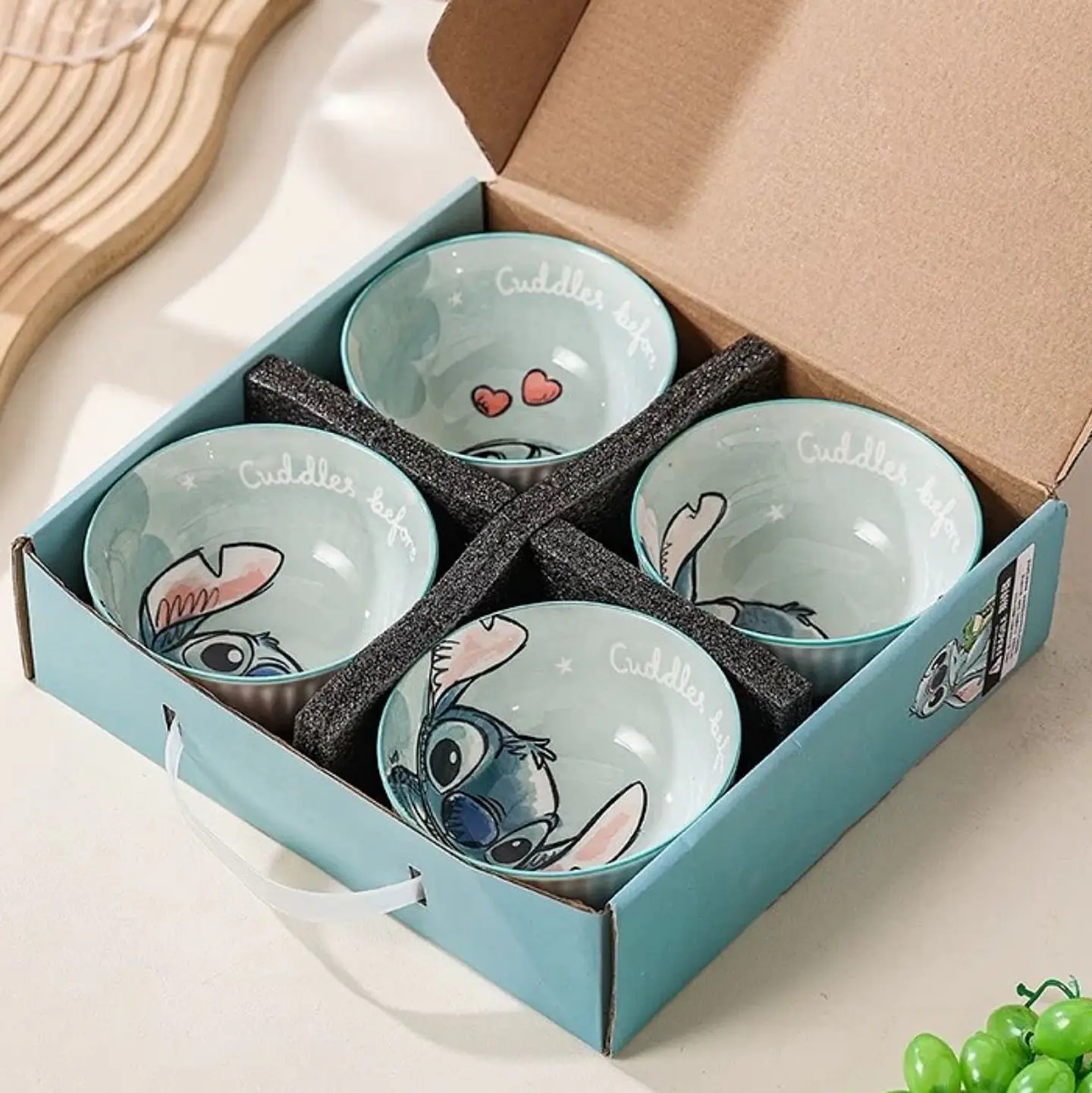 Set 4 pocillos Stitch 350ml 5