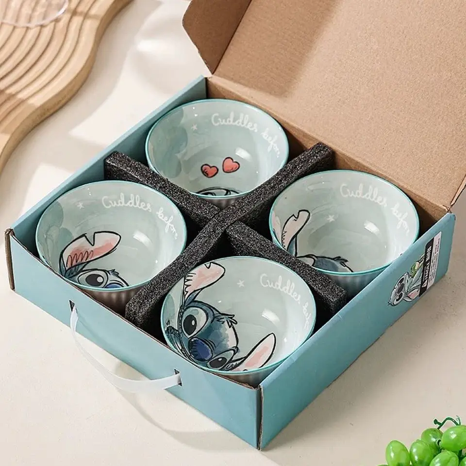 Set 4 pocillos Stitch 350ml 5