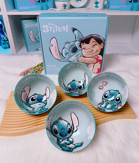 Set 4 pocillos Stitch 350ml