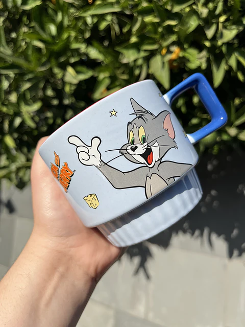 Taza Tom y Jerry azul
