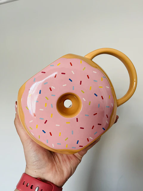 Taza Dona rosada 
