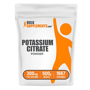 Citrato de Potasio polvo Bulk Supplements 500 g