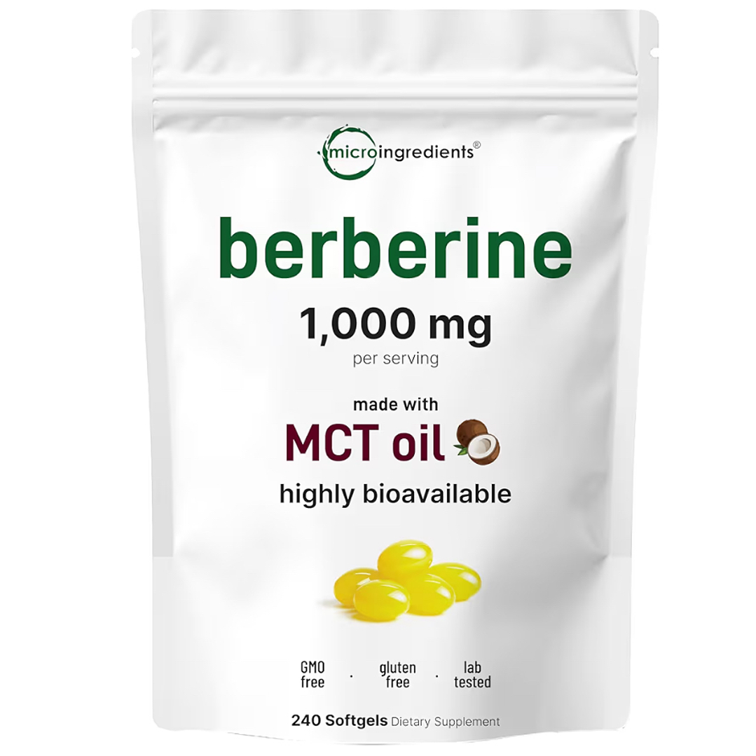 Berberina 1000 mgs MCT 240 softgels Microingredients 1