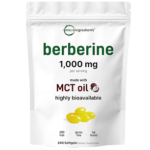 Berberina 1000 mgs MCT 240 softgels Microingredients