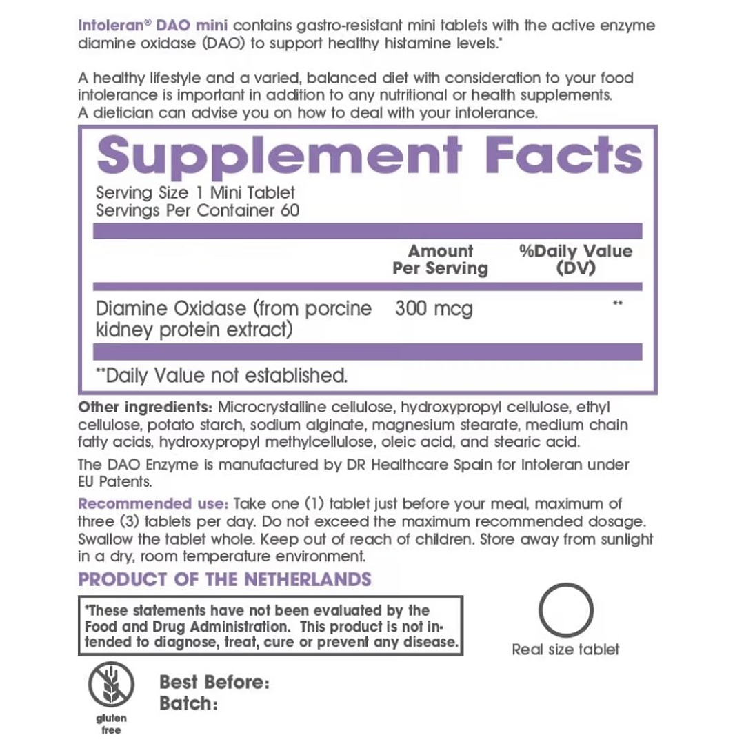 Intolerant Dao mini 60 comprimidos  2