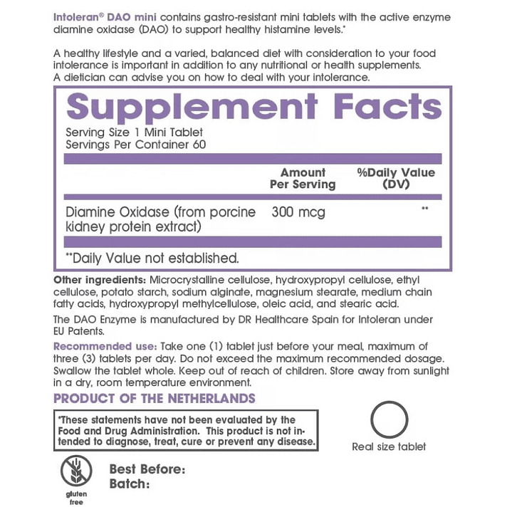 Intolerant Dao mini 60 comprimidos  2